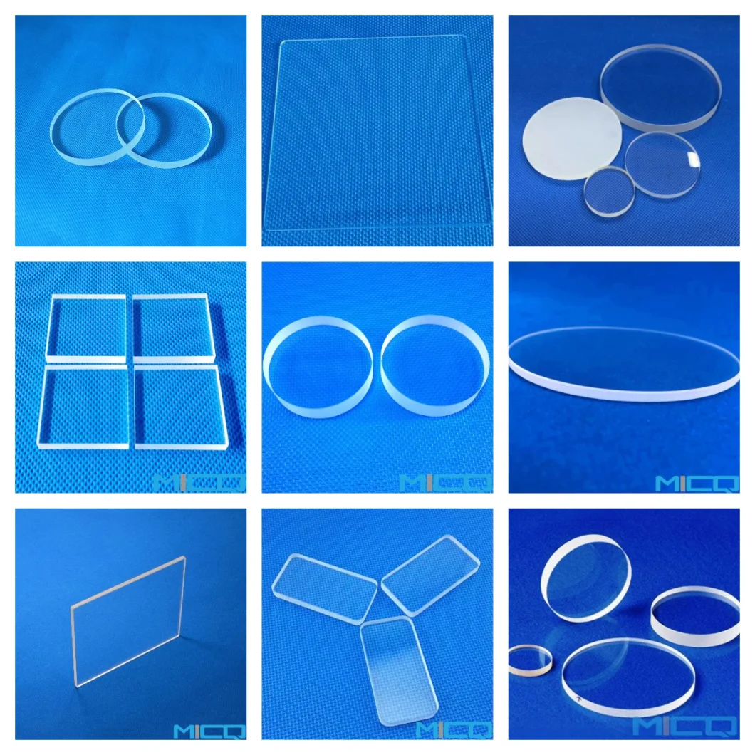 Custom High Precision Quartz Plate / Fused Silica Optical Lens Quartz Crystal